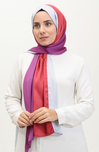 Karaca Driekleurige Sjaal 81049-49 Roze Lila Blauw 81049-49