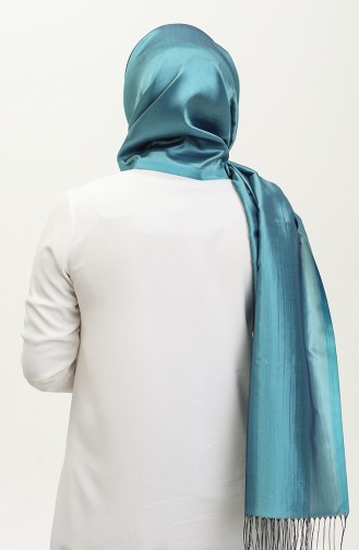 Tassel Taffeta Shawl 1267-36 Light Turquoise 1267-36