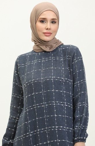 Tweed Geruite Jurk 0189-06 Gerookt 0189-06