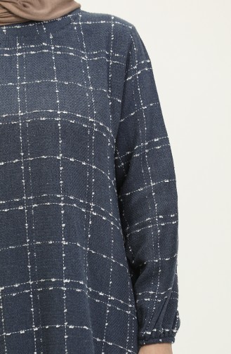 Tweed Geruite Jurk 0189-06 Gerookt 0189-06