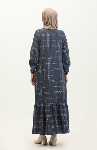 Tweed Geruite Jurk 0189-06 Gerookt 0189-06