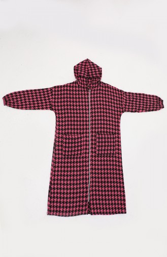 Cap Met Ritssluiting En Pied-de-poule-motief 0178D-07 Roze 0178D-07