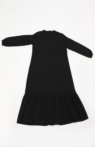 Robe Tweed à Ceinture 0258D-01 Noir 0258D-01