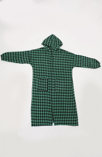 Cap Met Ritssluiting En Pied-de-poule-motief 0178D-03 Smaragdgroen 0178D-03