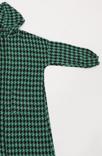 Cap Met Ritssluiting En Pied-de-poule-motief 0178D-03 Smaragdgroen 0178D-03