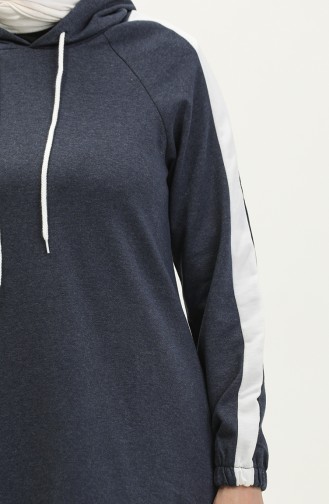 Two Thread Hooded Sweatshirt 23031-02 Dark Blue 23031-02