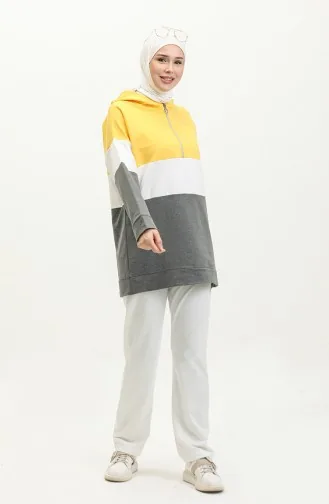 Sweat A Capuche A Fermeture 23050-04 Doré Anthracite 23050-04