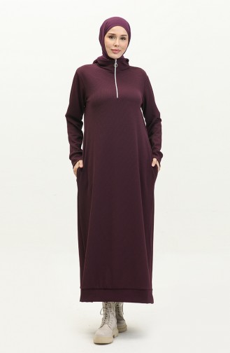 Robe longue en crêpe (Robes pour femmes voilées) - Couleur noir et menthe