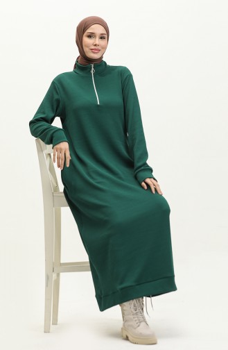 Rollkragen-Sportkleid 0282-03 Smaragdgrün 0282-03