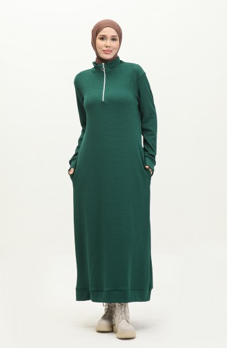 Rollkragen-Sportkleid 0282-03 Smaragdgrün 0282-03