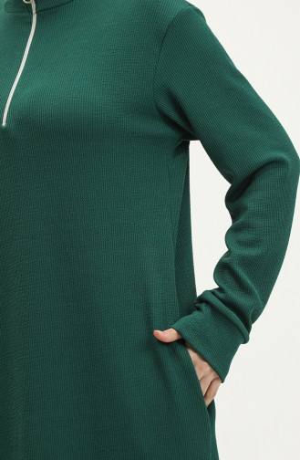Rollkragen-Sportkleid 0282-03 Smaragdgrün 0282-03