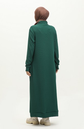 Rollkragen-Sportkleid 0282-03 Smaragdgrün 0282-03