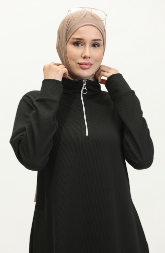 Turtleneck Sports Dress 0282-04 Black 0282-04