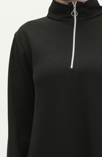 Turtleneck Sports Dress 0282-04 Black 0282-04