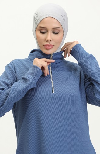 Rollkragen-Sportkleid 0282-06 Indigo 0282-06