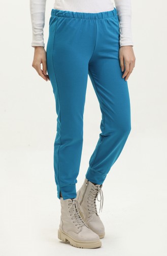 Pantalon De Jogging Taille Elastique 23045-02 Bleu Foncé 23045-02