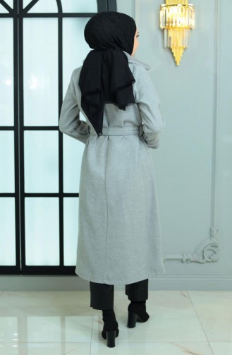 Manteau Kachet Détail Fourrure Gris 19175 15019