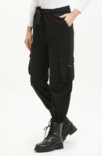 Cargozakbroek Voor Dames Met Riem 1403-03 Zwart 1403-03