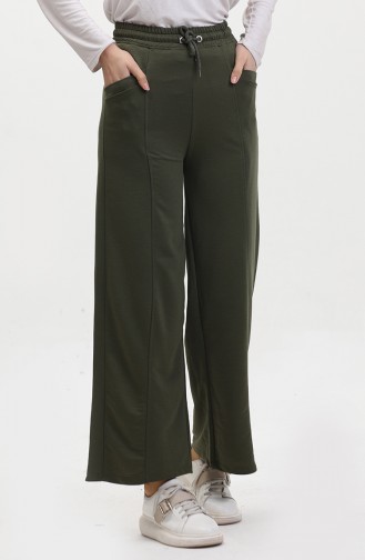 Women`s Blue Wide Leg Trousers 6502-05 Khaki 6502-05
