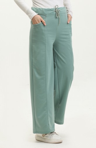 Women`s Chestnut Wide Leg Trousers Tracksuit 6502 6502-04 Mint Green 6502-04