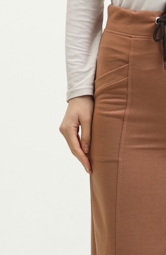 women`s Cropped wide Leg Trousers 6502-01 Tan 6502-01