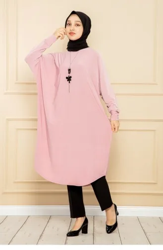 Bat Sleeve Loose Tunic Powder 2044MG.PDR