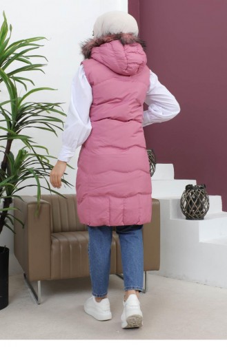 Hooded Inflatable Vest Dusty Rose 6091 15032