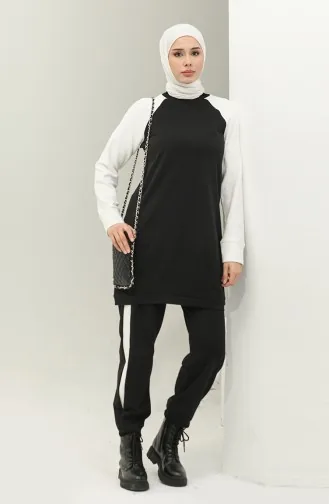 طقم رياضي ثنائي 23059-01 أسود  23059-01