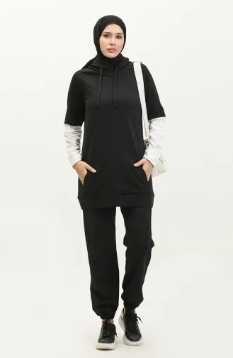طقم رياضي ثنائي 23060-01 أسود 23060-01