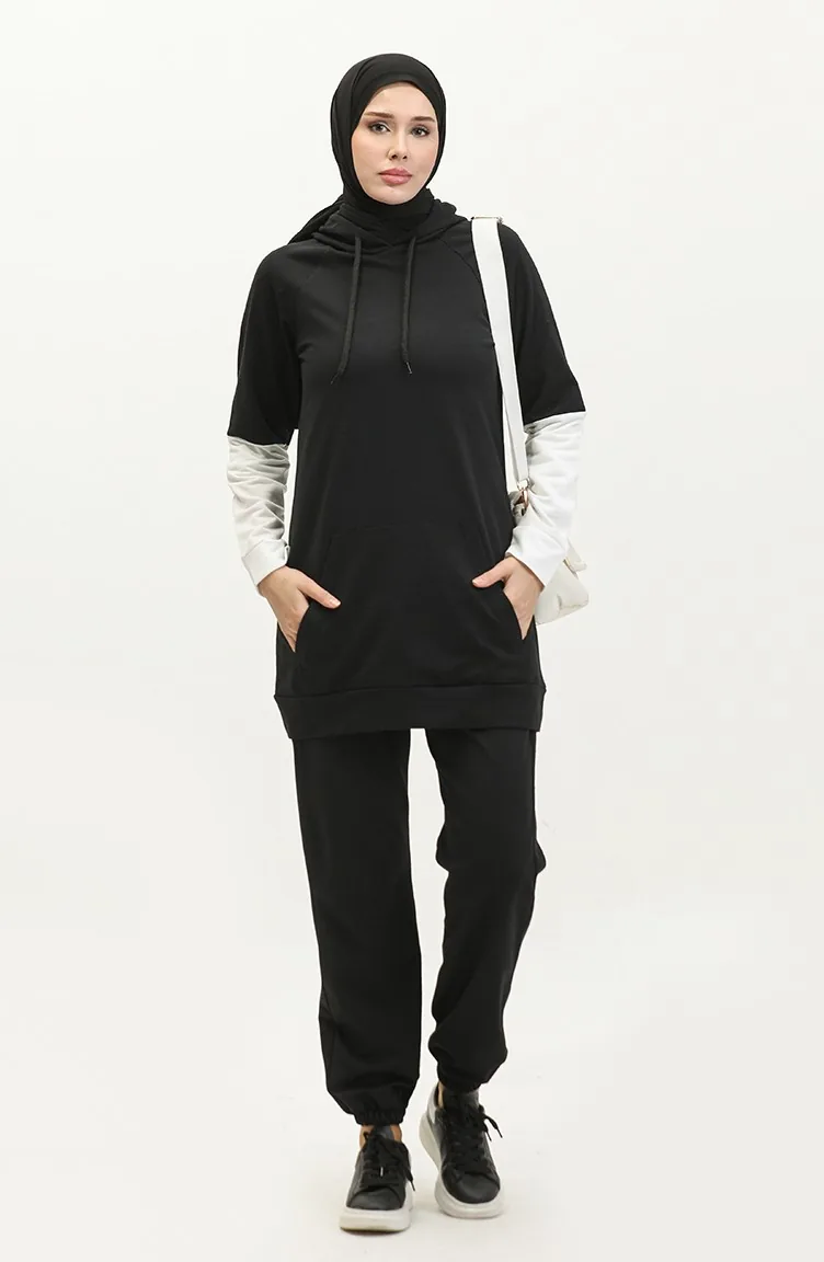 طقم رياضي ثنائي 23060-01 أسود 23060-01