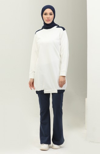 Ensemble Survêtement Double 23085-01 Ecru Indigo 23085-01