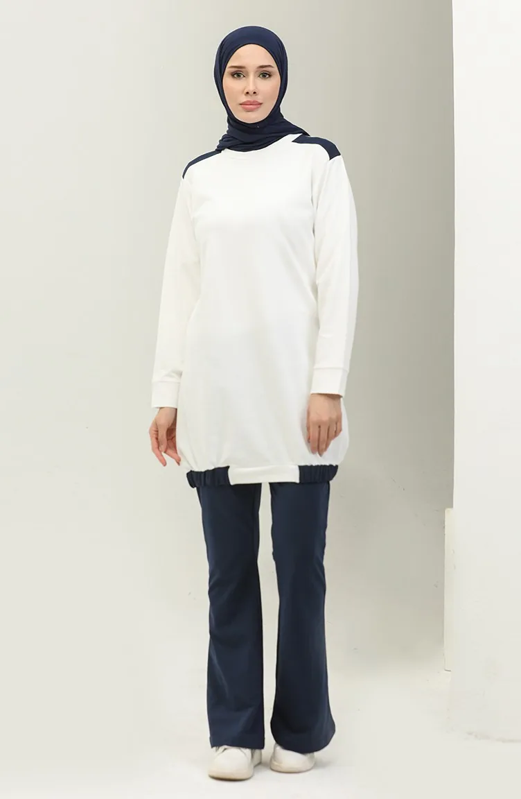 Ensemble Survêtement Double 23085-01 Ecru Indigo 23085-01