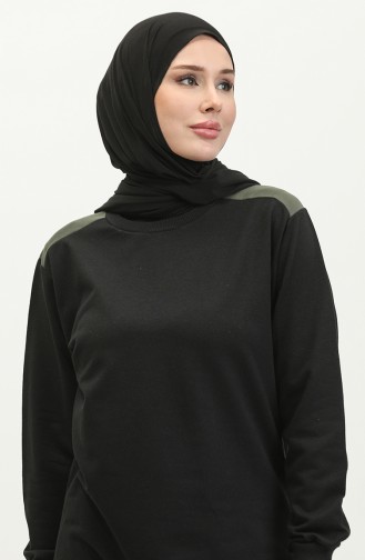 İkili Eşofman Takım 23085-02 Haki Siyah