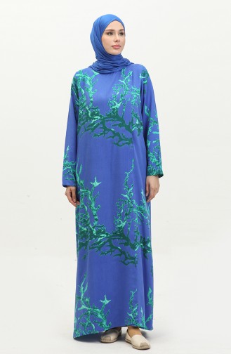 Viscose Long Sleeve Prayer Dress 6363-02 Blue 6363-02