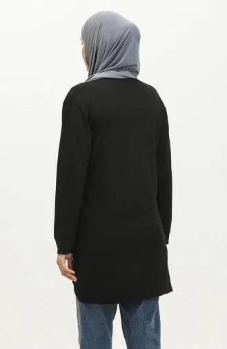 Geraffte Tunika 23065-01 Schwarz 23065-01