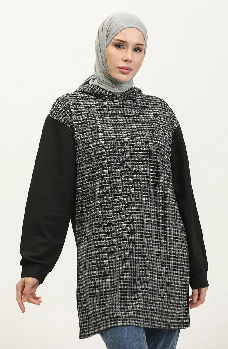 Sweat à Capuche 23068-01 Noir 23068-01