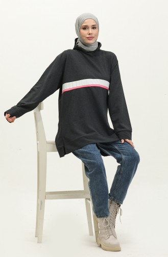 Kapuzenpullover 23077-01 Anthrazitrosa 23077-01