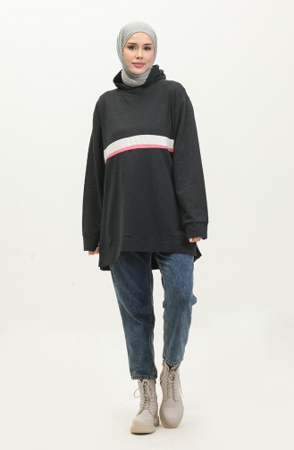 Kapuzenpullover 23077-01 Anthrazitrosa 23077-01