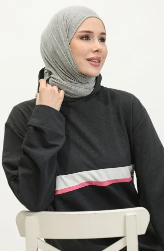 Sweat A Capuche 23077-01 Rose Anthracite 23077-01