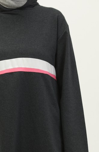 Kapuzenpullover 23077-01 Anthrazitrosa 23077-01