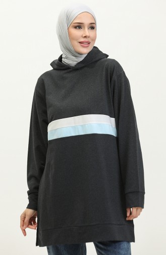 Sweat A Capuche 23077-02 Bleu Anthracite 23077-02