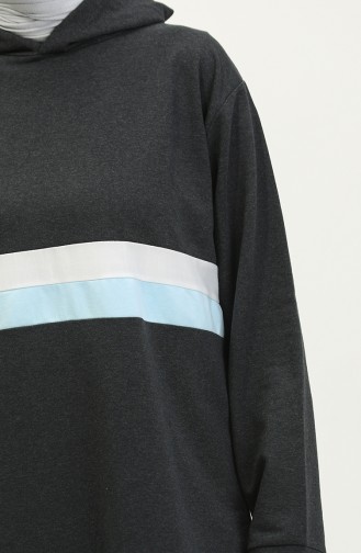 Sweat A Capuche 23077-02 Bleu Anthracite 23077-02