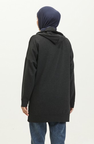 Kapuzenpullover 23078-01 Schwarz Anthrazit 23078-01
