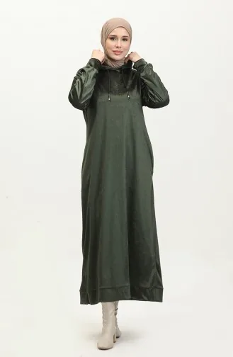 Robe Velours A Capuche 0285-02 Khaki 0285-02