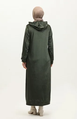 Robe Velours A Capuche 0285-02 Khaki 0285-02