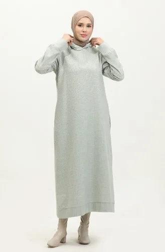 Robe A Capuche Tweed 0290-02 Vert 0290-02