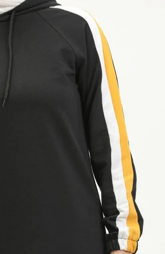 طقم رياضي ثنائي 23058-02 أسود خردلي 23058-02