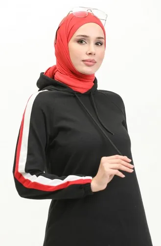 طقم رياضي ثنائي 23058-03 أسود أحمر 23058-03