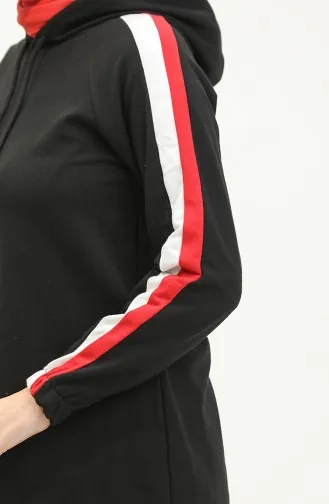 طقم رياضي ثنائي 23058-03 أسود أحمر 23058-03