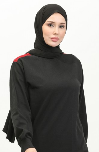 İkili Eşofman Takım 23085-03 Bordo Siyah